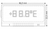 SEPDISP19E Levý boční LCD displej (vnější teplota) Mercedes třídy C, E-Class, G-Class, CLK-Class a SLK-Class - přístrojové desky 
