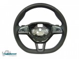 Flat,Bottom,MFSW,Steering,Wheel,Skoda,Octavia,3,Silver,stitching,DSG,Paddles,multifunction