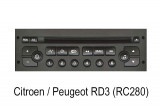 Autoradio-Citroen-Peugeot-RD3-RC280