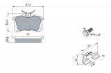 BO 0986494596 Set of brake pads incl. accessories, BOSCH AUDI A2
