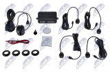 NTY SADA PARKOVACÍCH ČIDEL KIT UNIWERSALNY:/4 SENSORY W KOLORZE CZARNYM Z KOŁNIERZEM,BUZZER,JEDNOSTKA STERUJĄCA,OKABLOWANIE,DIAMETER SENSORÓW: 18MM/