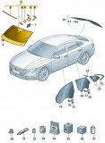 OEM 3G8845011AKNVB Přední vyhřívané sklo VW Passat B8 Arteon