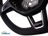 Flat,Bottom,MFSW,Steering,Wheel,Skoda,Octavia,3,Silver,stitching,multifunction,VRS,RS