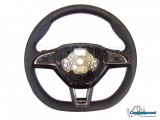 MFSW,Octavia,3,Flat,Bottom,grey,Stitch,VRS,superb,3,Fabia,3,5E0419091BC,HTS,multifunction,
