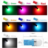 LED barevná žárovka T10 W5W 194 168 (2ks)