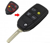 Obal klíče / klíč / dálkové ovládání - 4 tlačítka - Volvo S40, V40,C70, S60, S80 obal klíče Volvo pouzdro klíče Volvo 