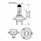 PHILIPS Vision 12972PRC1 H7 PX26d 12V 55W