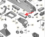 8E0864245E Kryt víka loketní opěrky Audi A4 B6 B7 2002 2007