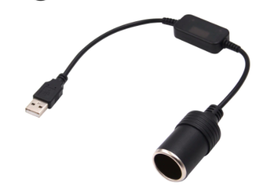 Adapter z 12V na USB-C a USB-A Quick Charge do mini zásuvky (3000mA) 